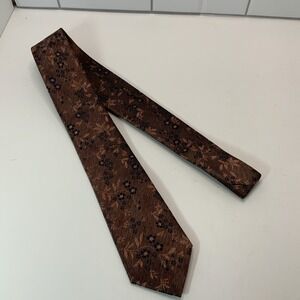 Karako Collection Purple Blue Flowers 100% Microfiber Men's Neck Tie Made China